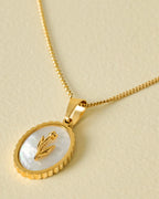 Gilded Pearl Flower Necklace