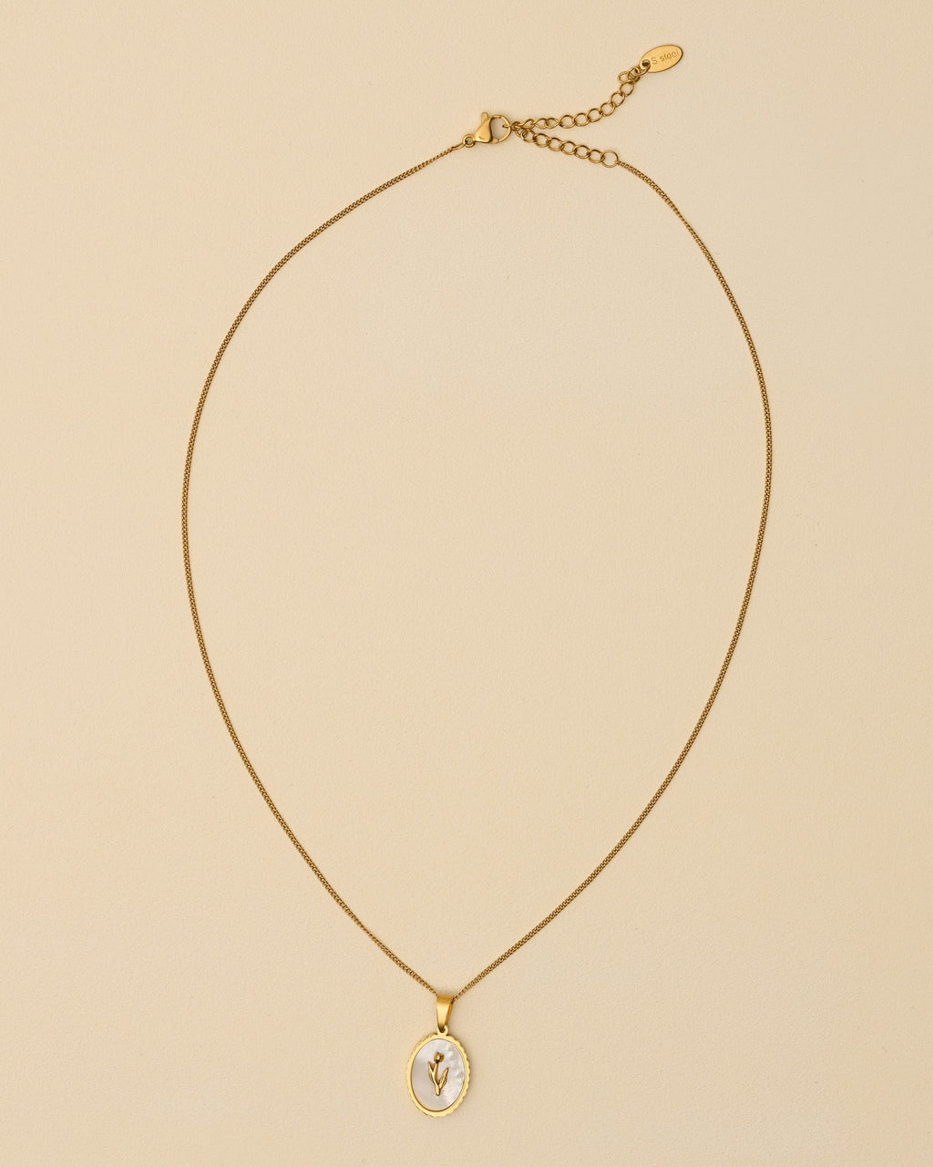 Gilded Pearl Flower Necklace