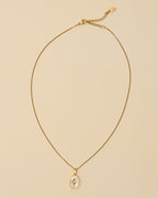Gilded Pearl Flower Necklace