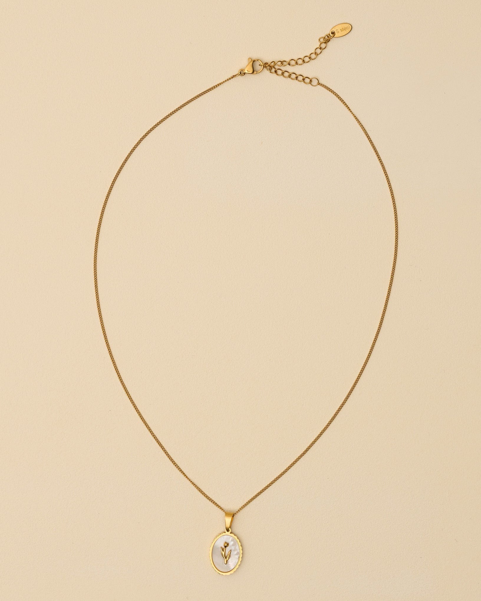 Gilded Pearl Flower Necklace
