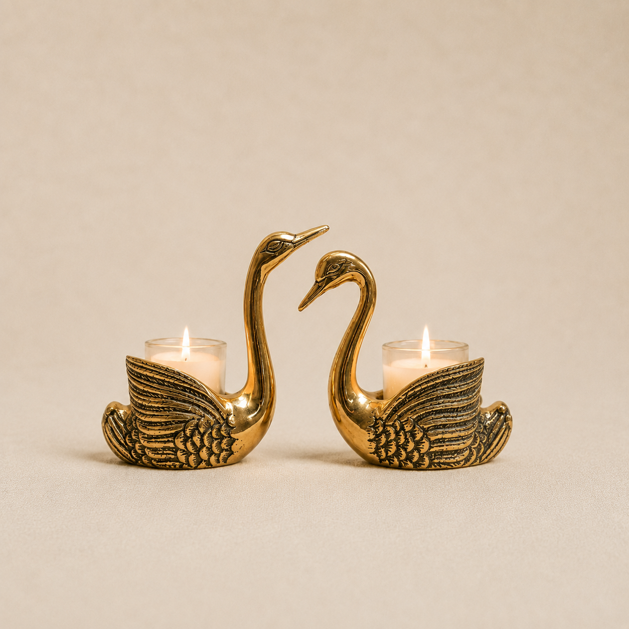 Golden Duck - Candle Holder