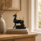 White Deer Sculpture Set