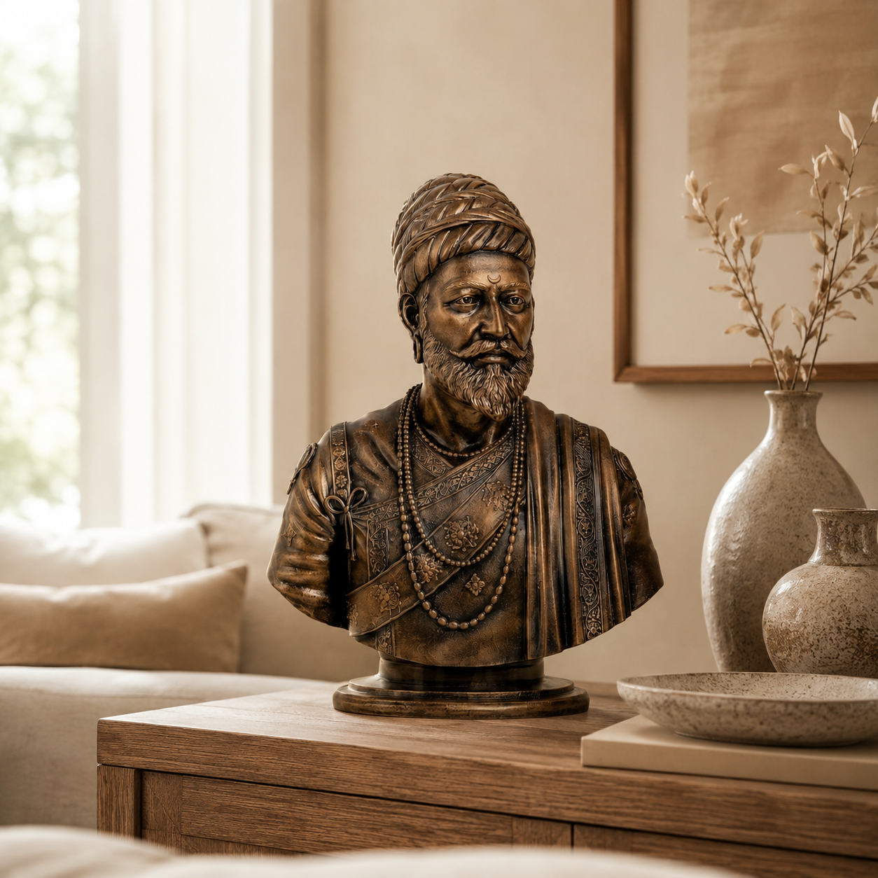 Chhatrapati Heritage Resin Bust Sculpture