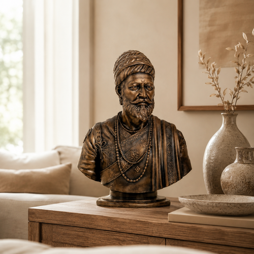 Chhatrapati Heritage Resin Bust Sculpture