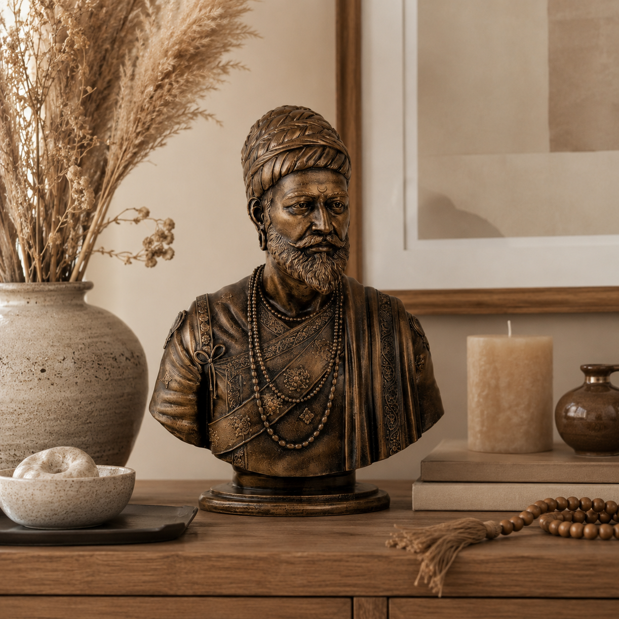 Chhatrapati Heritage Resin Bust Sculpture