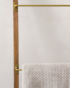 Brass and Wood Library Ladder