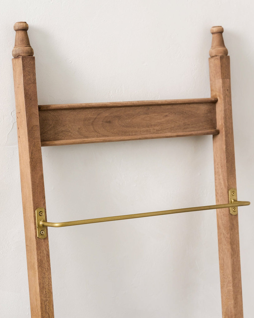 Brass and Wood Library Ladder