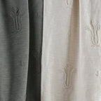Petrol Blue Tulip Textured Coverlet