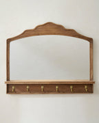 Oversized James Mirror with Hooks and Shelf