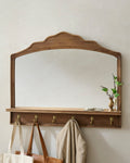 Oversized James Mirror with Hooks and Shelf