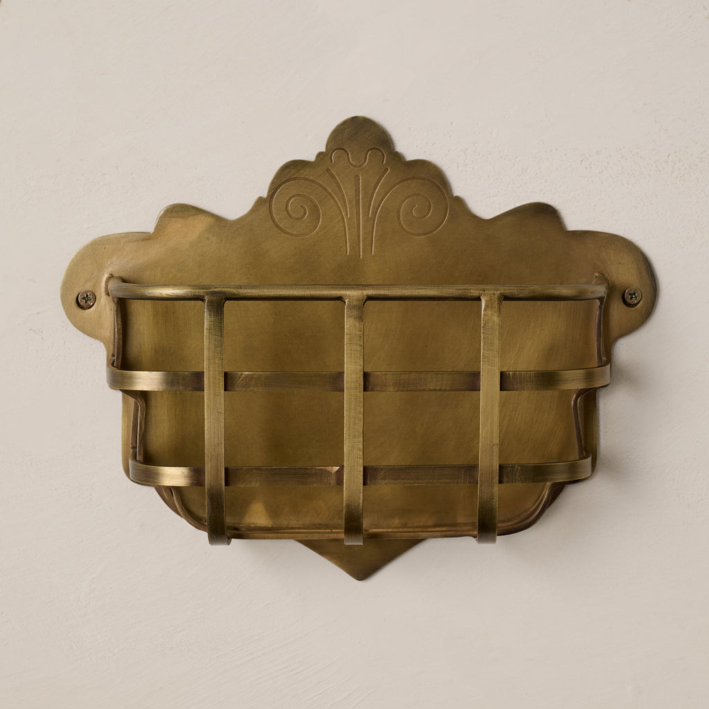 Antiqued Brass Mail Holder