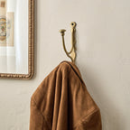 Mia Antiqued Brass Wall Hook