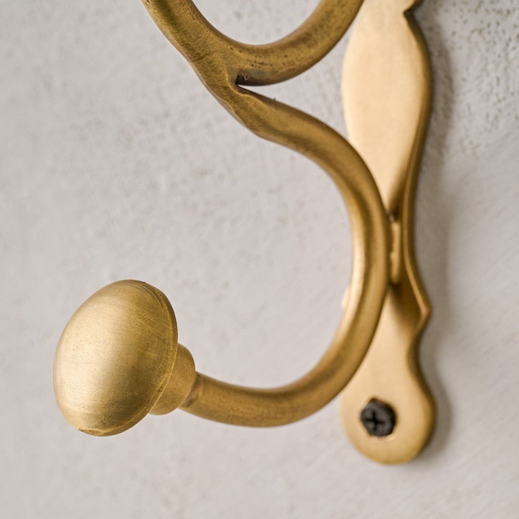 Mia Antiqued Brass Wall Hook