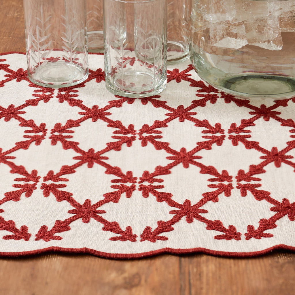 Syrah Eleanor Embroidered Table Runner