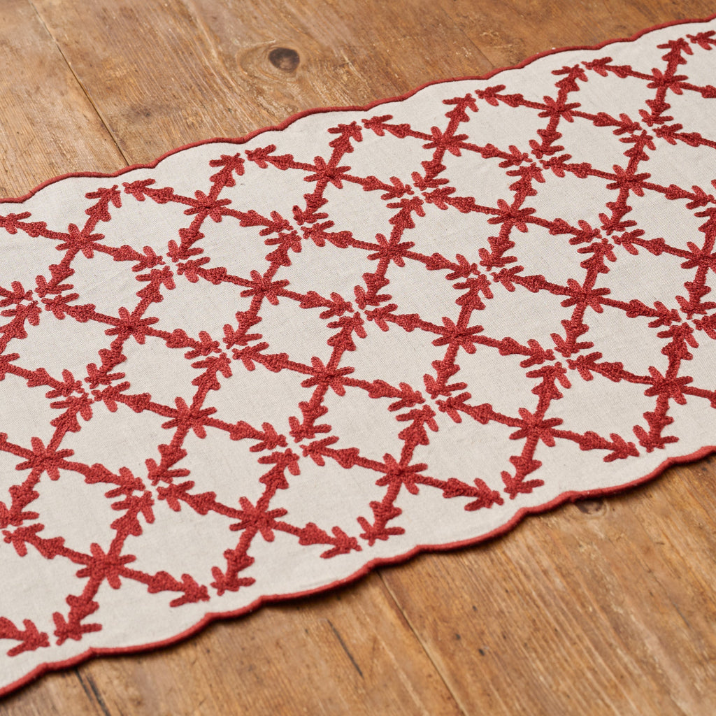 Syrah Eleanor Embroidered Table Runner
