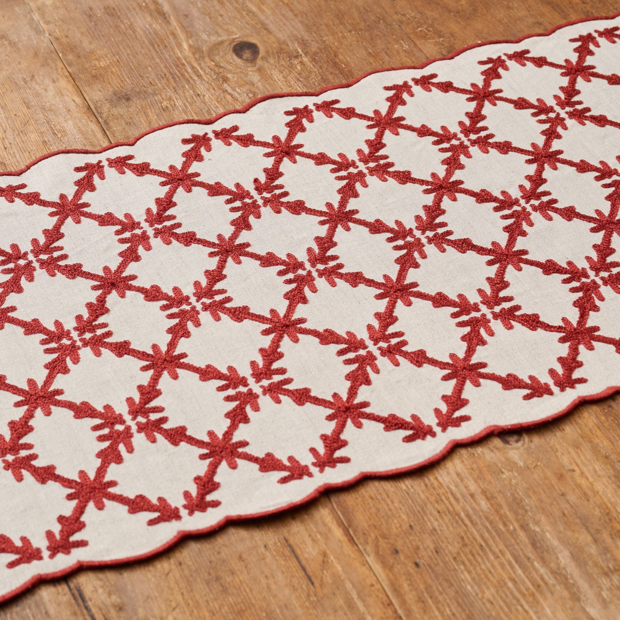 Syrah Eleanor Embroidered Table Runner