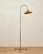 Brass Pleat Floor Lamp