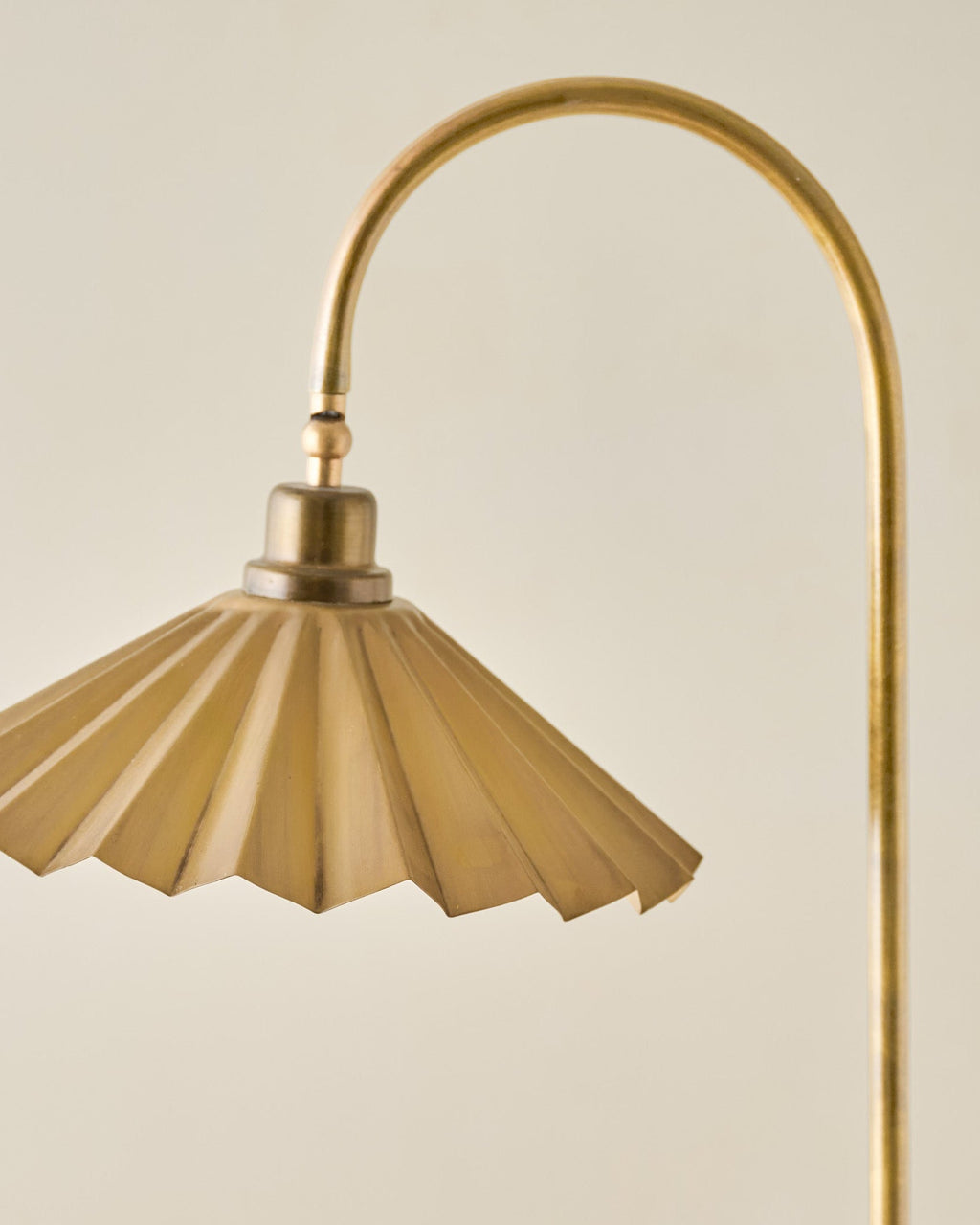 Oversized Brass Pleat Task Lamp