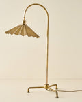 Oversized Brass Pleat Task Lamp