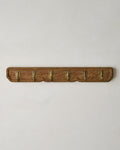 Caroline Carved Wood and Brass Hook Rack