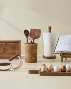 Antiqued Wood Carved Bread Box