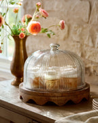 Wavy Edge Cake Stand + Fluted Dome