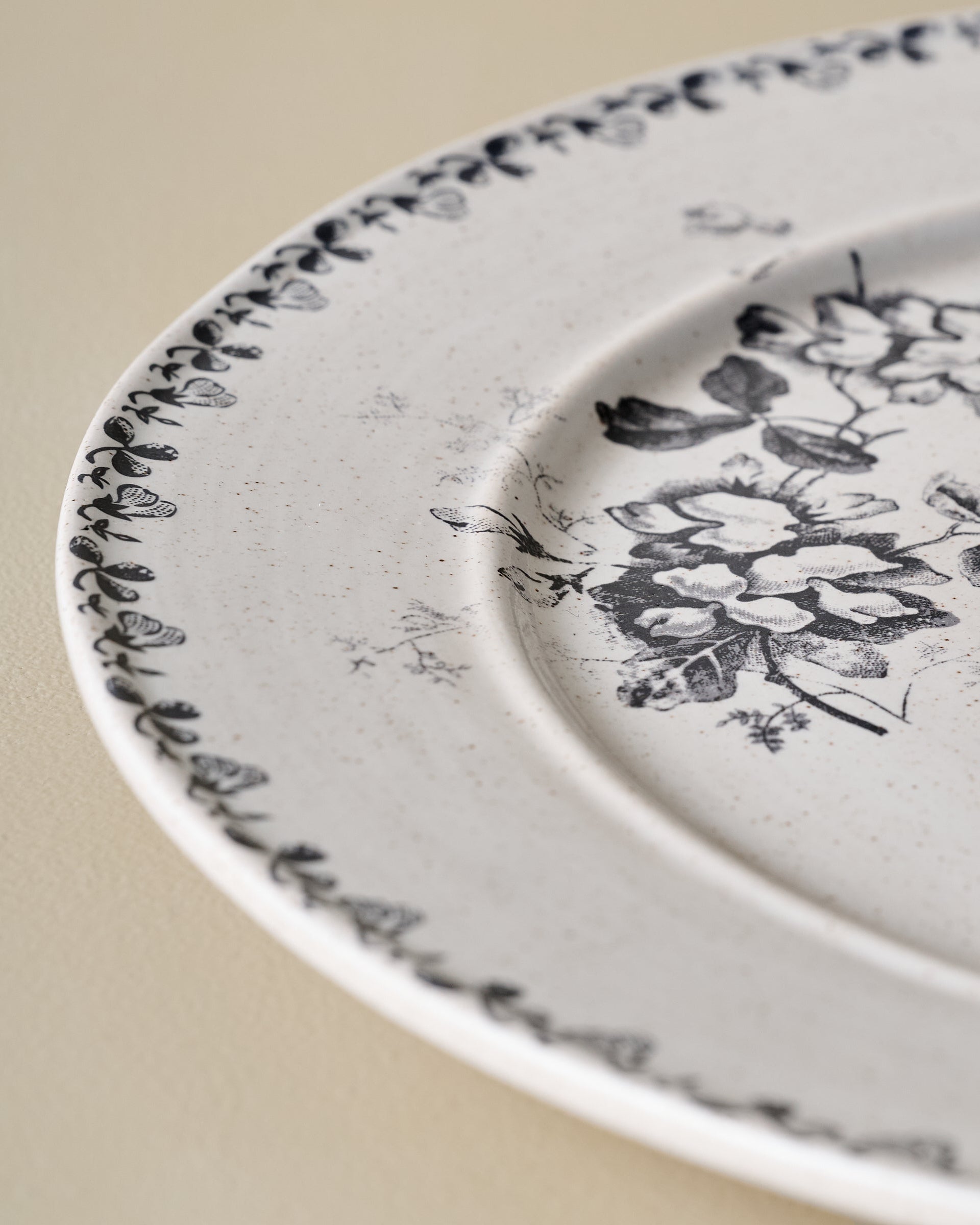 Heirloom Garden Navy Floral Plate