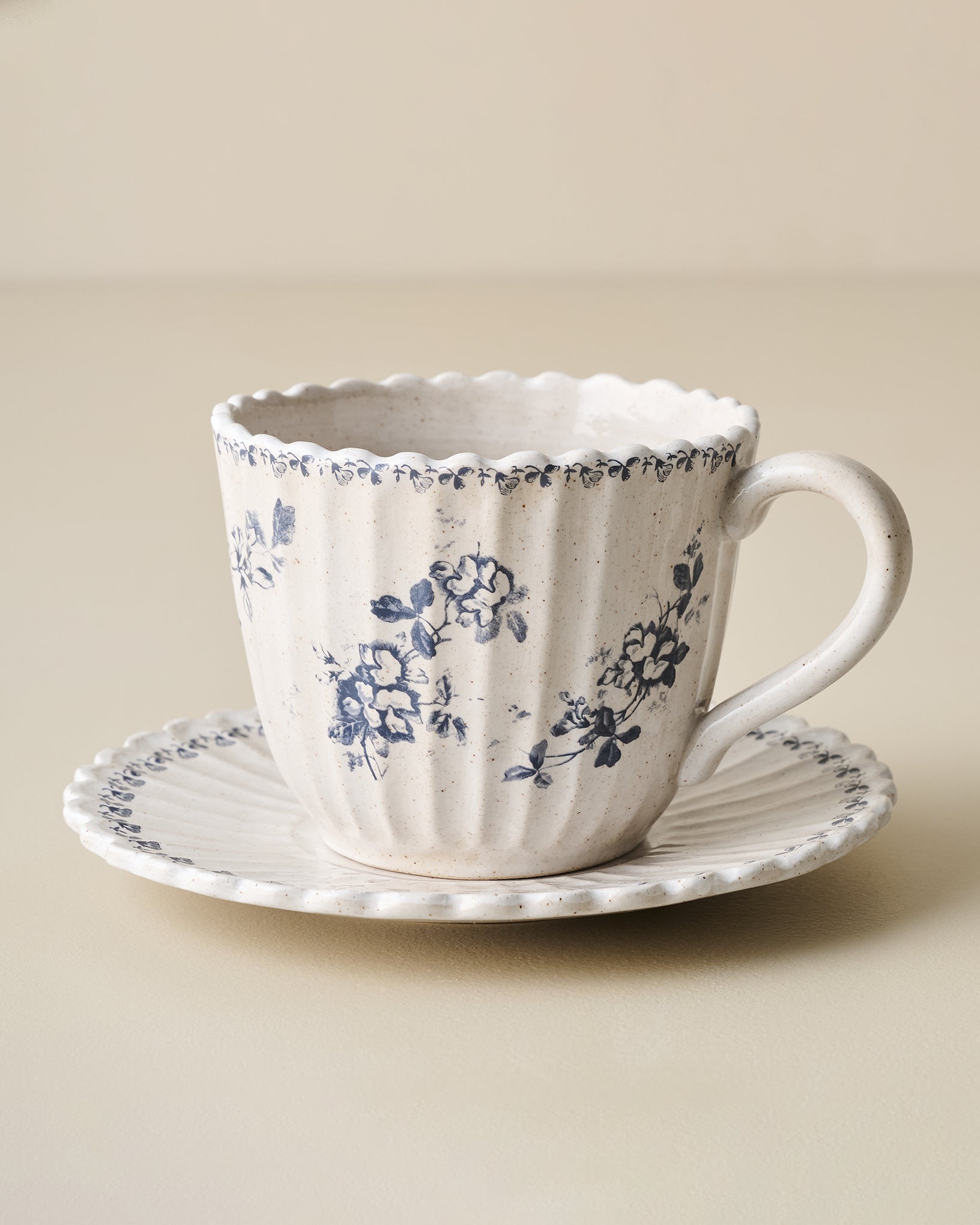 Heirloom Garden Floral Tea Cup and Saucer Set