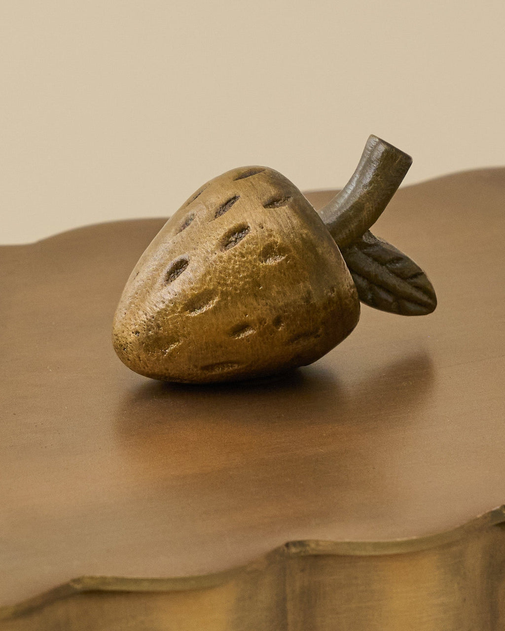 Antiqued Brass Scalloped Box