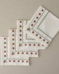 Cross Stitch Strawberry Napkin Set of 4