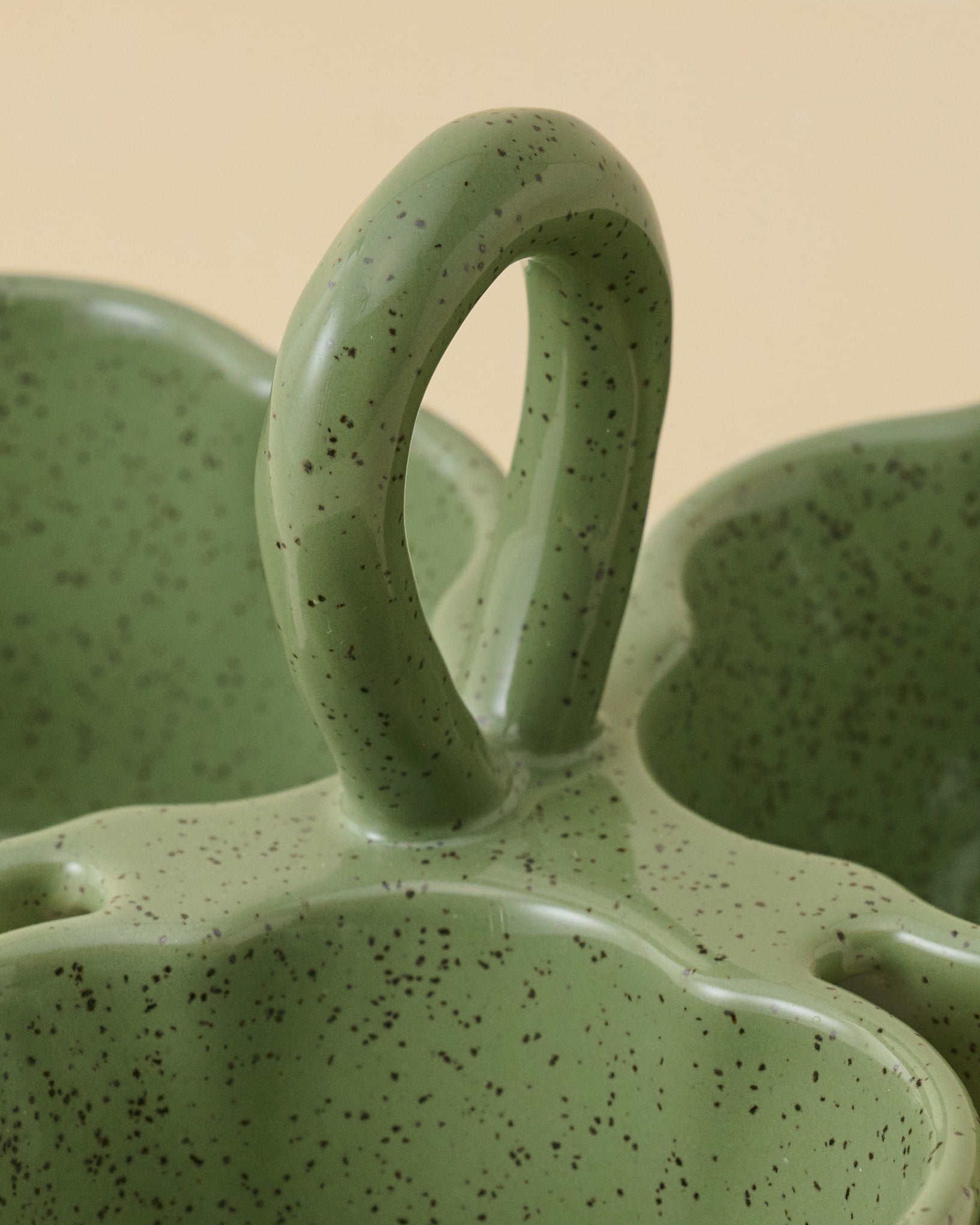 Green Scalloped Trio Snack Bowl