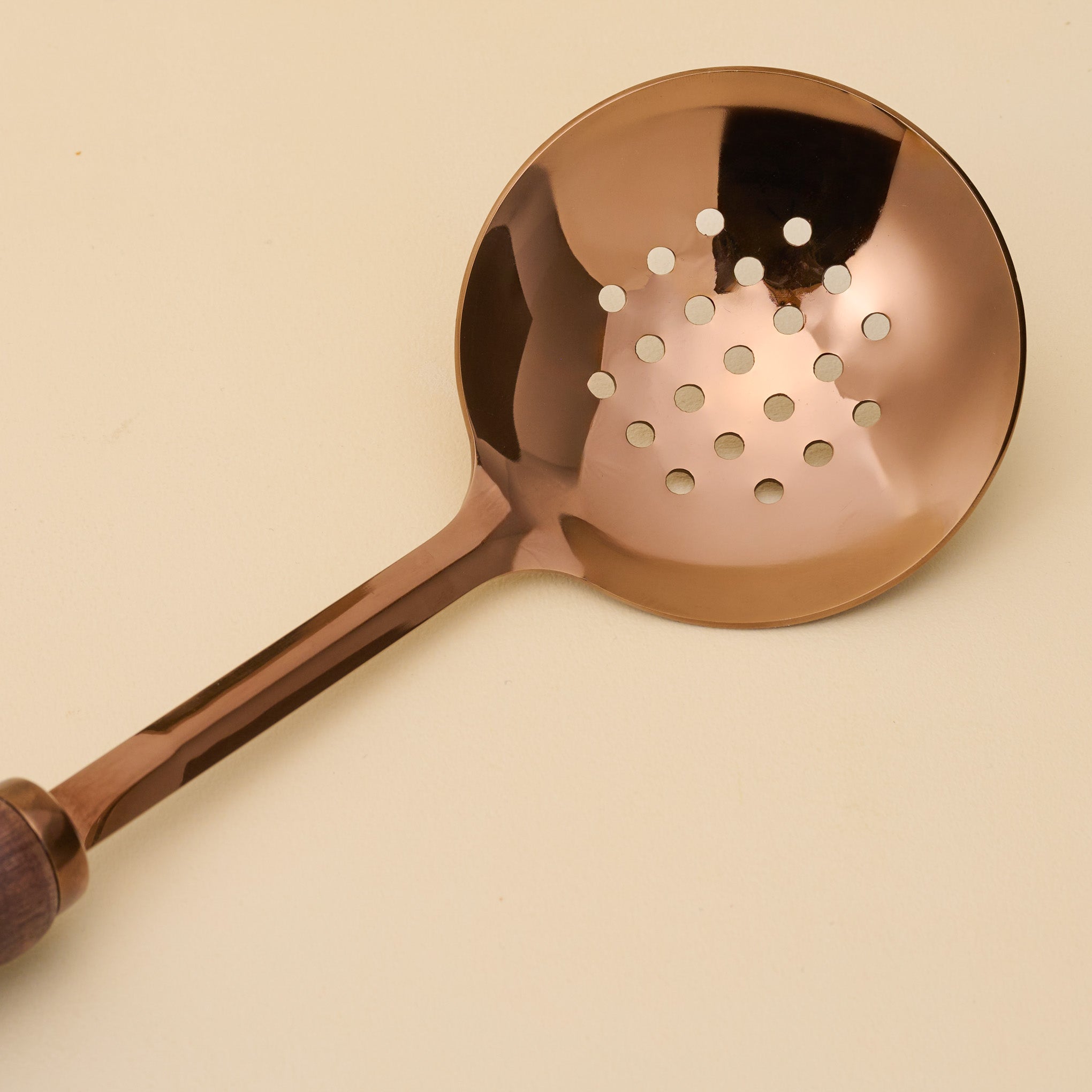Walnut Handle + Copper Slotted Spoon