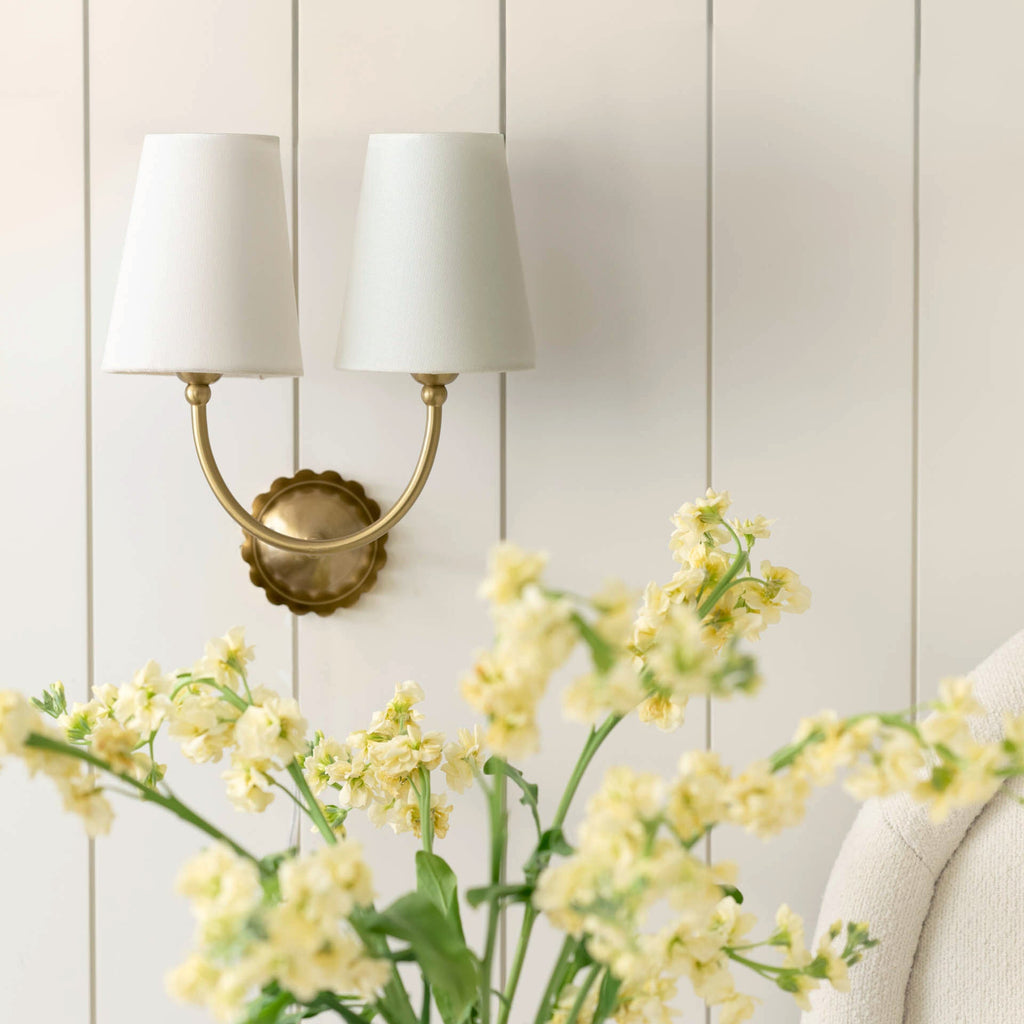 Gemma Antique-Inspired Double Sconce