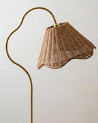 Lucinda Rattan Scallop Floor Lamp