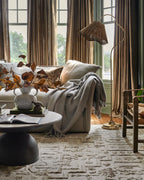 Lucinda Rattan Scallop Floor Lamp