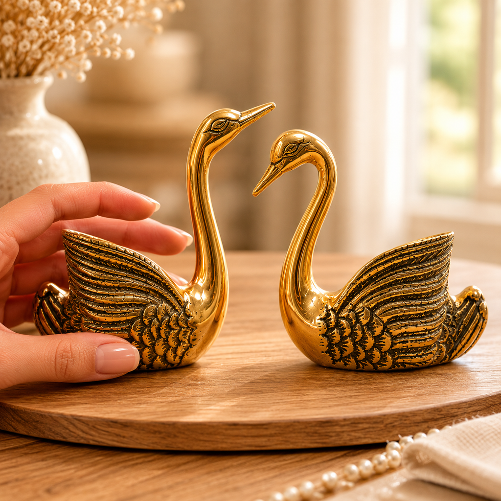 Golden Duck - Candle Holder