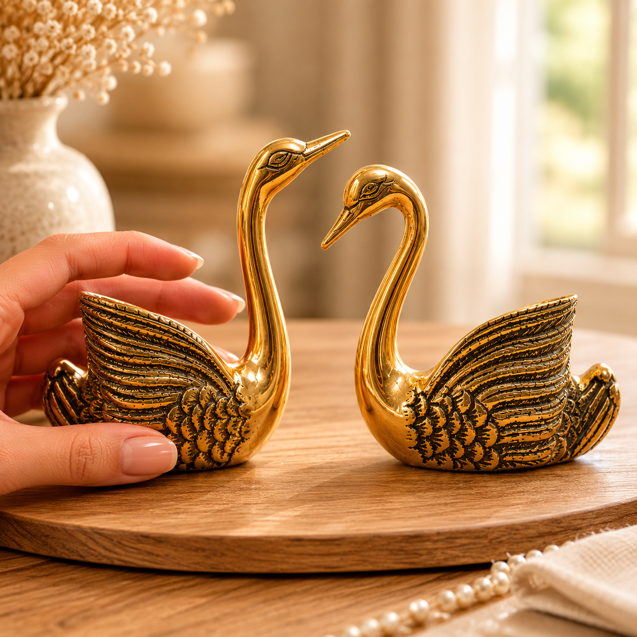 Golden Duck - Candle Holder