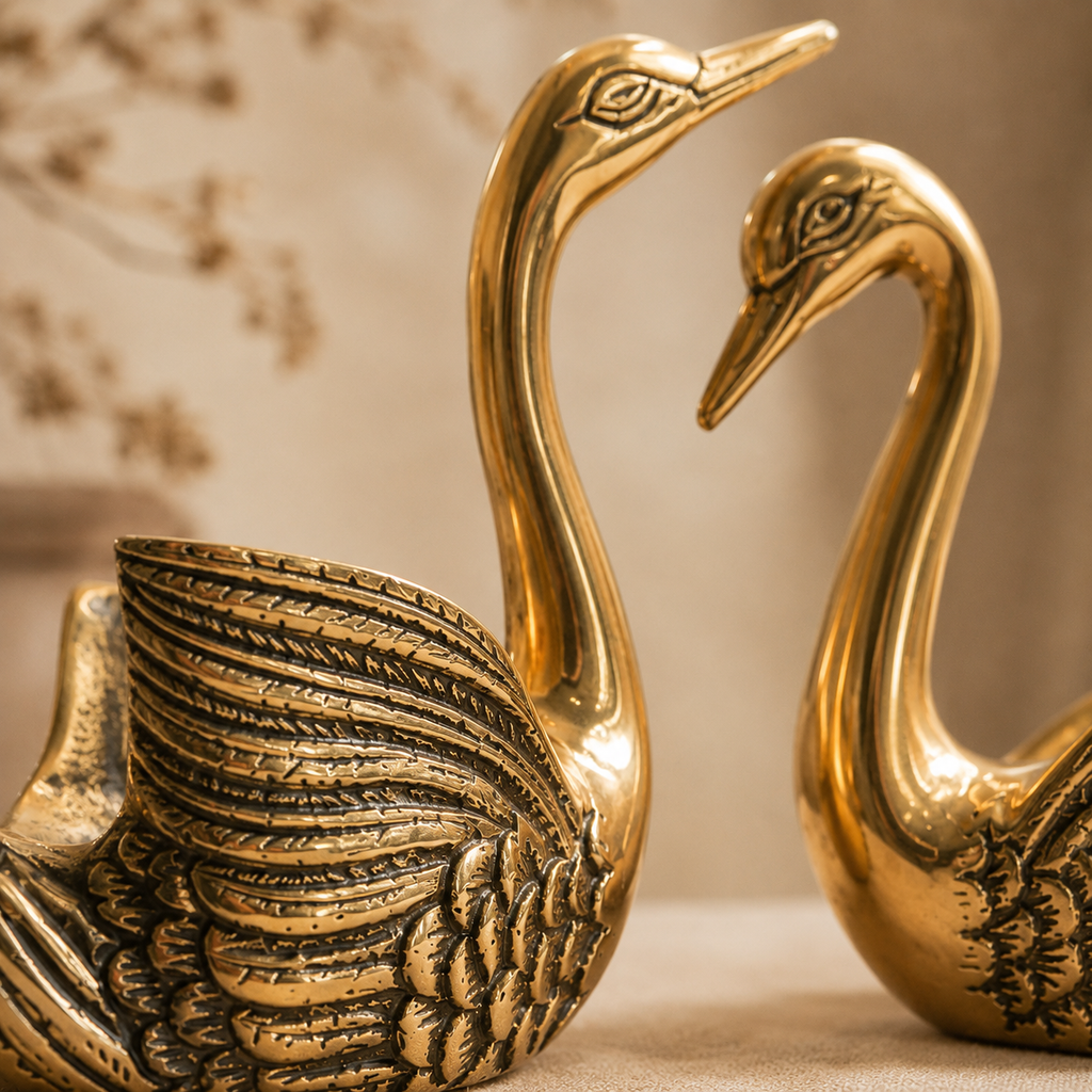 Golden Duck - Candle Holder