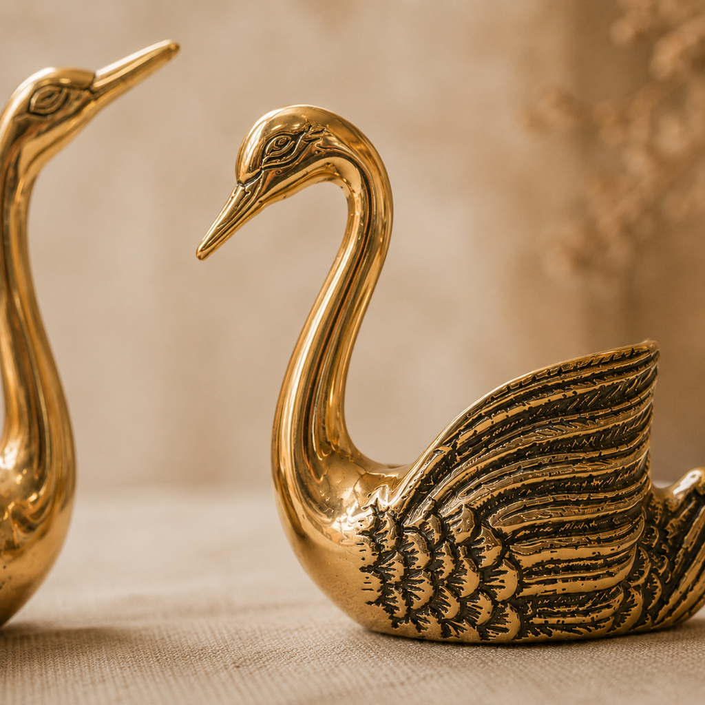 Golden Duck - Candle Holder