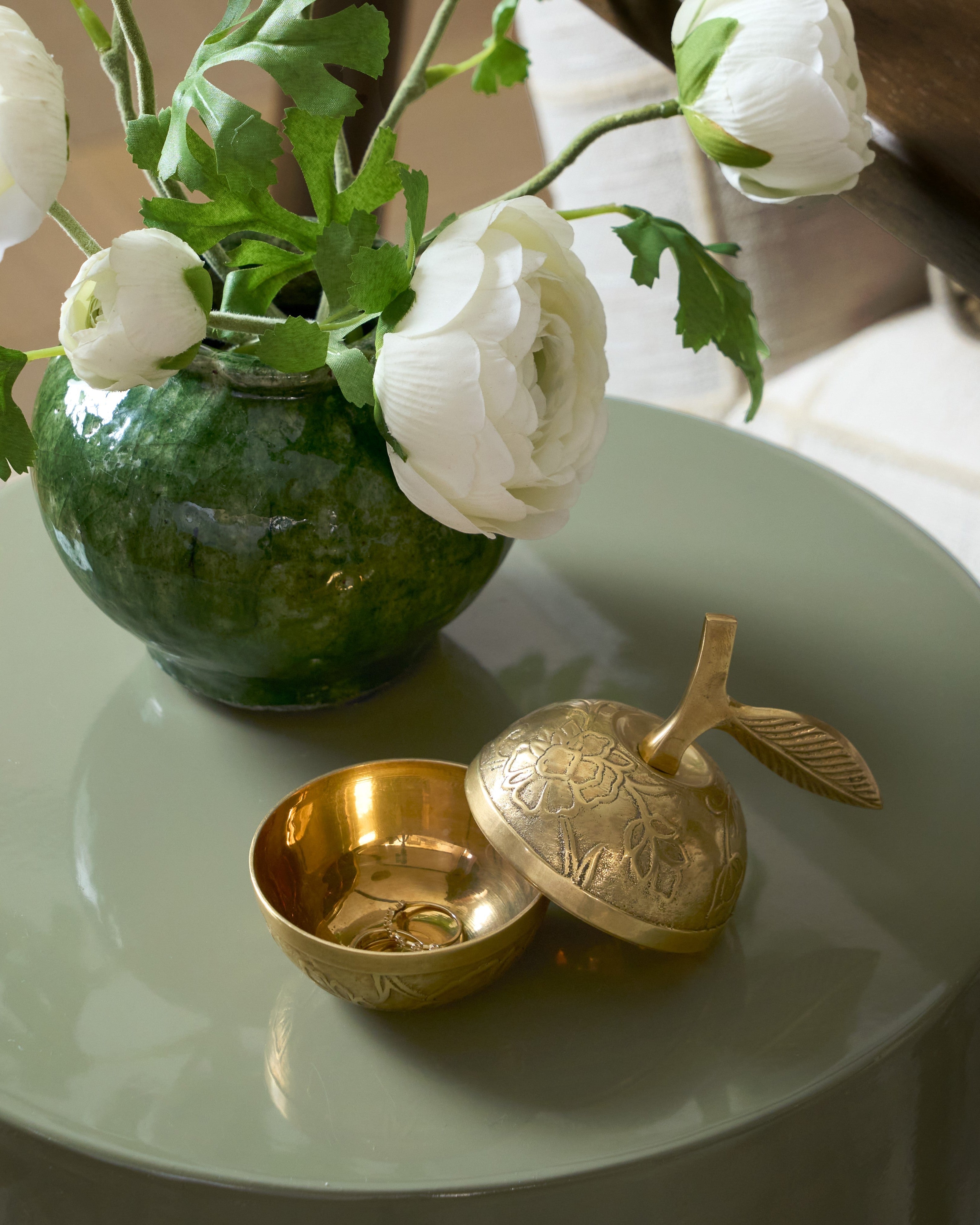 Antique Inspired Brass Apple Box