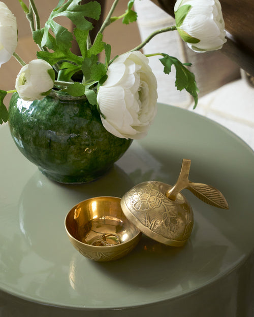 Antique Inspired Brass Apple Box