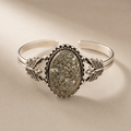 Magical Pyrite Bracelet – Natural Wealth & Protection Crystal Cuff | Vastu Energy Bracelet
