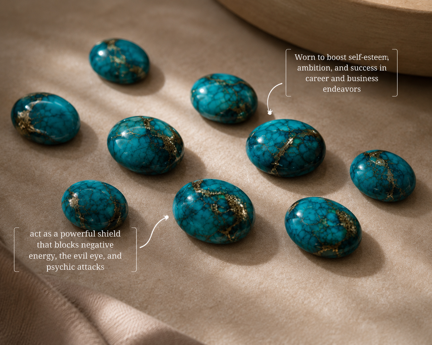 Natural Irani Firoza Gemstone | Turquoise Cabochon Stone